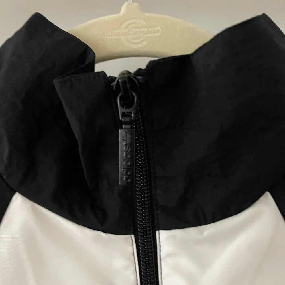 Adidas Black and White Track Zip-Up Jacket - Picture 4 of 9